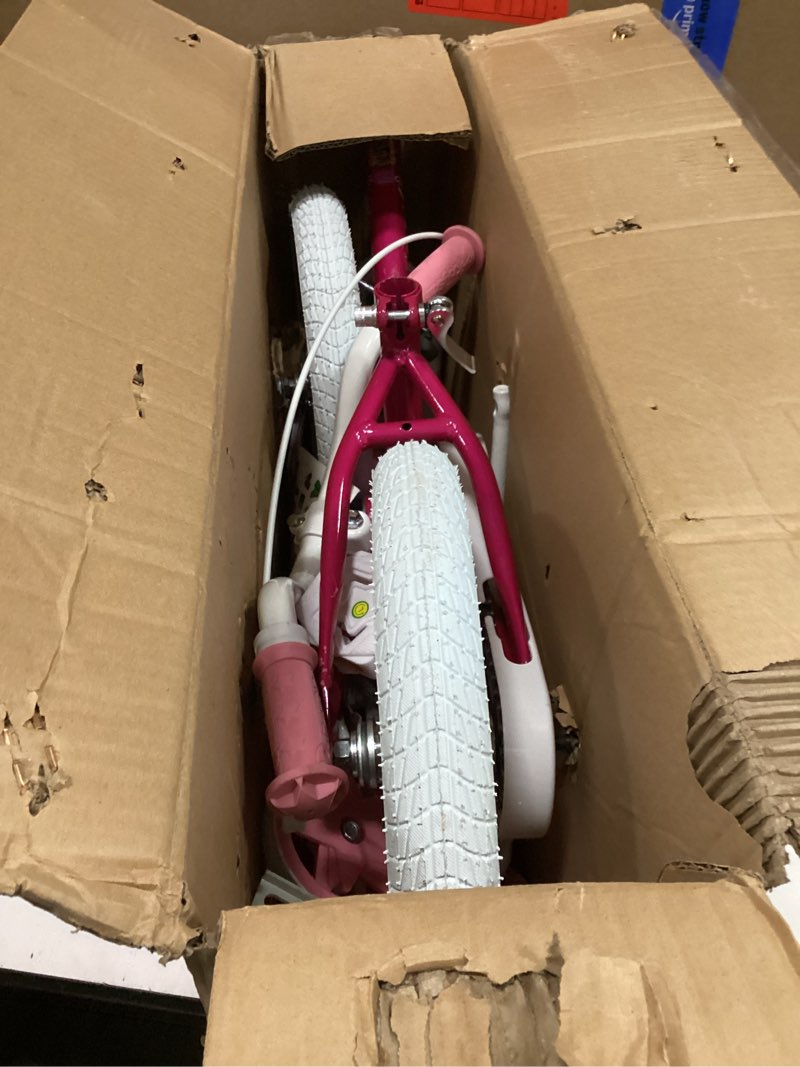 Condition photo showing Good Condition for joystar angel girls bike for toddlers and kids ages 2-13 years old, 12 14 16 18 20 inch kids bike with training wheels & basket, 20 24 inch girls bicycle with handbrake & kickstand fuchsia 14 inch with training wheels