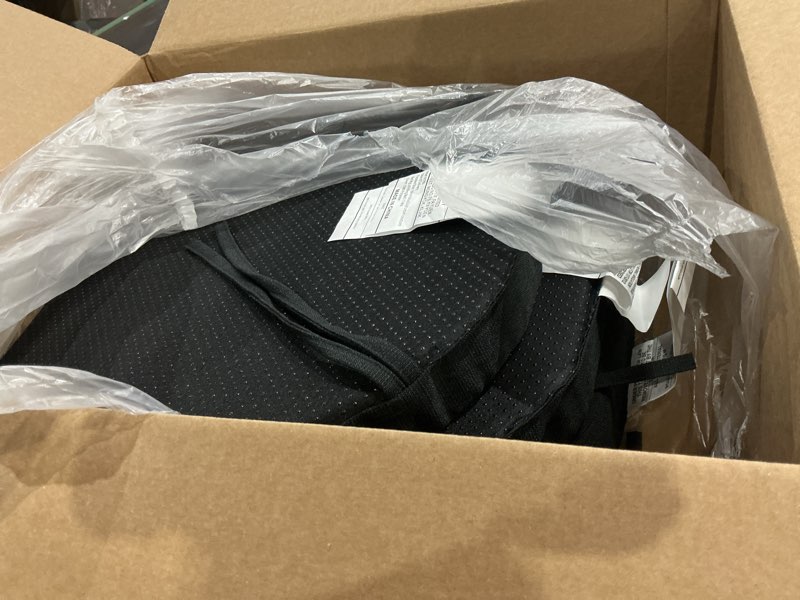 Condition photo showing As Is for missing parts basic beyond chair cushions for dining chairs 6 pack, kitchen chair cushions with ties and non slip backing, 16 x 16 inches chair pads for dining chairs (black) black 16\"x16\"x2\"(pack of 6)