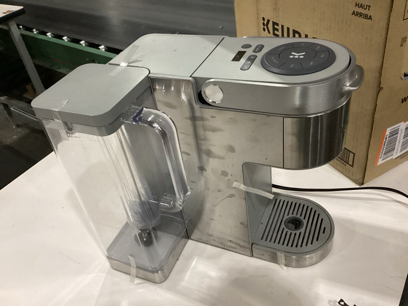 Condition photo showing As Is for *Not Tested*   K-Supreme Single Serve K-Cup Pod Coffee Maker, MultiStream Technology, 4 Brew Sizes, 66oz Dual-Position Removable Reservoir, White White Coffee Maker