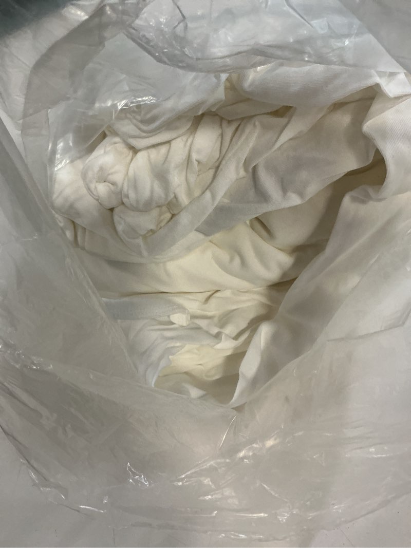 Condition photo showing As Is for quince organic jersey duvet cover, twin, white