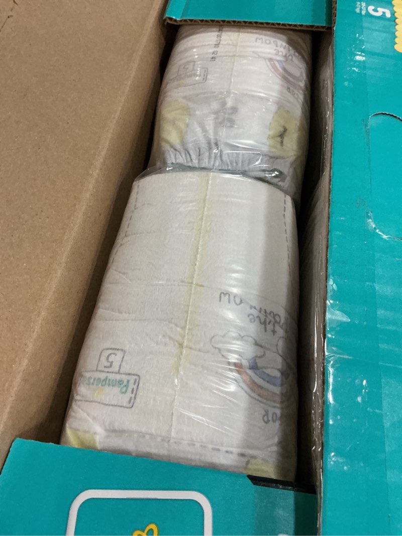 Condition photo showing New/Like New for pampers baby diapers - swaddlers - size 5, 104 count, ultra absorbent disposable infant diaper size 5 104