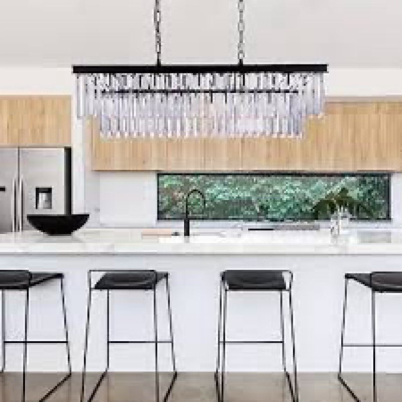 Wellmet 9-Light Crystal Chandelier 34.5 inch, Contemporary Modern Chandeliers Adjustable for Living 