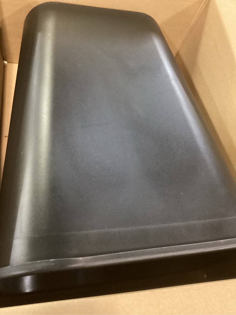 Condition photo showing Good Condition for Rubbermaid Commercial Wastebasket Trash Container, 41QT/10.25 GAL, Plastic, Black, Stackable Trash Can for Bedroom/Bathroom/Office, Fits Under Desk/Sink/Cabinet 10.25 Gallons Black 1