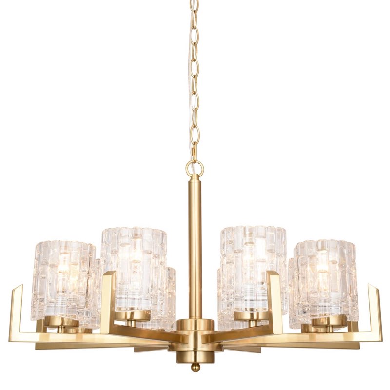 ALICE HOUSE 20 inch Dining Room Chandeliers, Brushed Brass Modern Farmhouse Lighting Fixture for Kit