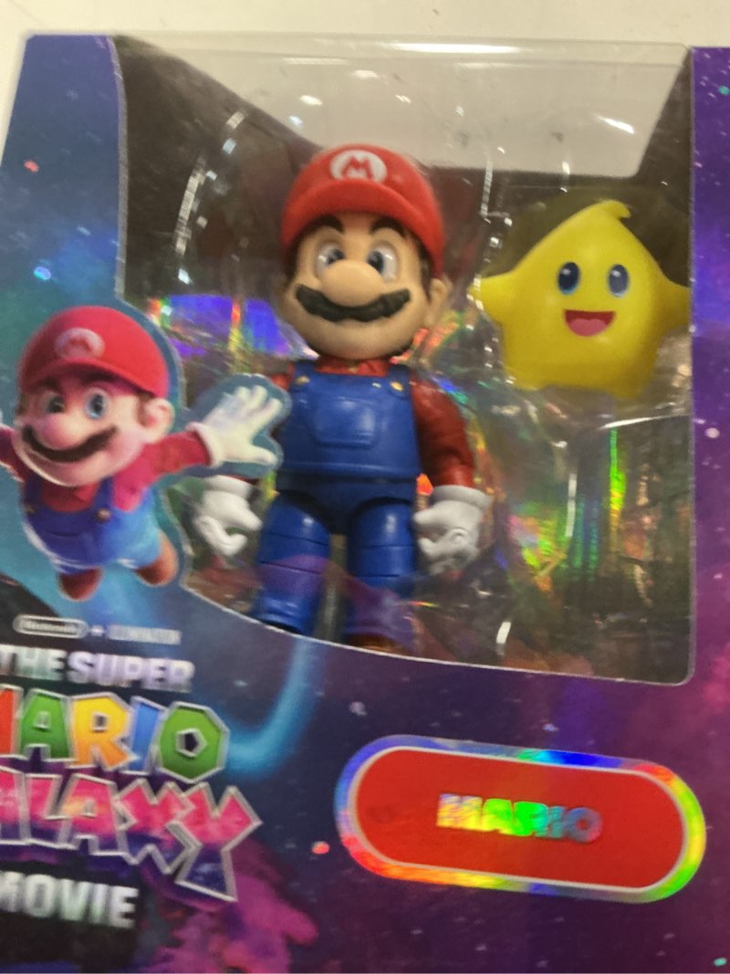 Condition photo showing New/Like New for the super mario galaxy movie - 5” figure series – mario figure with luma star accessory