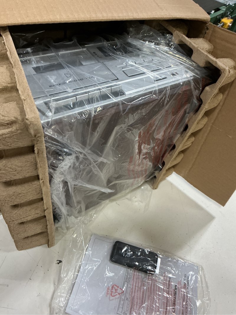 Condition photo showing Good Condition for record player 9 in 1 3 speed bluetooth vintage turntable cd cassette vinyl player am/fm radio usb/sd playback aux-in rca line-out (silver)