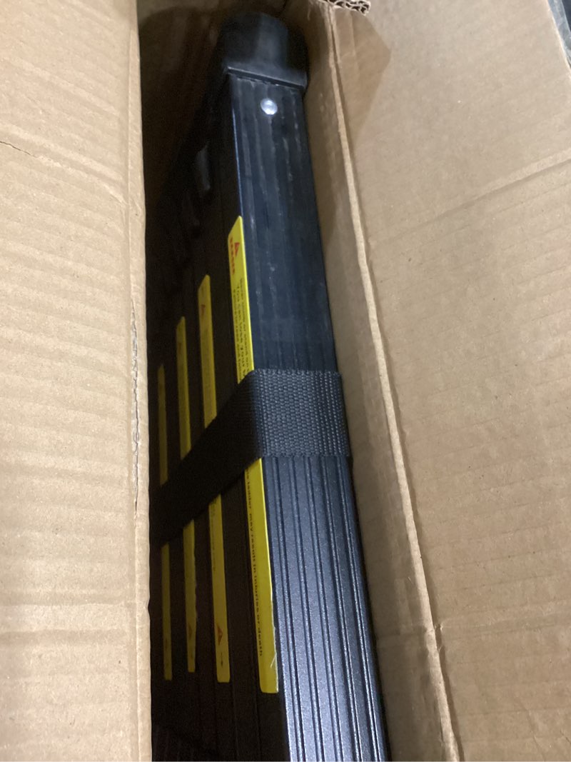 Condition photo showing Good Condition for bocom 14.5 ft aluminum telescoping ladder, lightweight multi-purpose collapsible extension with 2 triangle stabilizers, heavy duty 330 lbs max capacity, ideal for home, rv, and outdoor work black black 14.5 ft