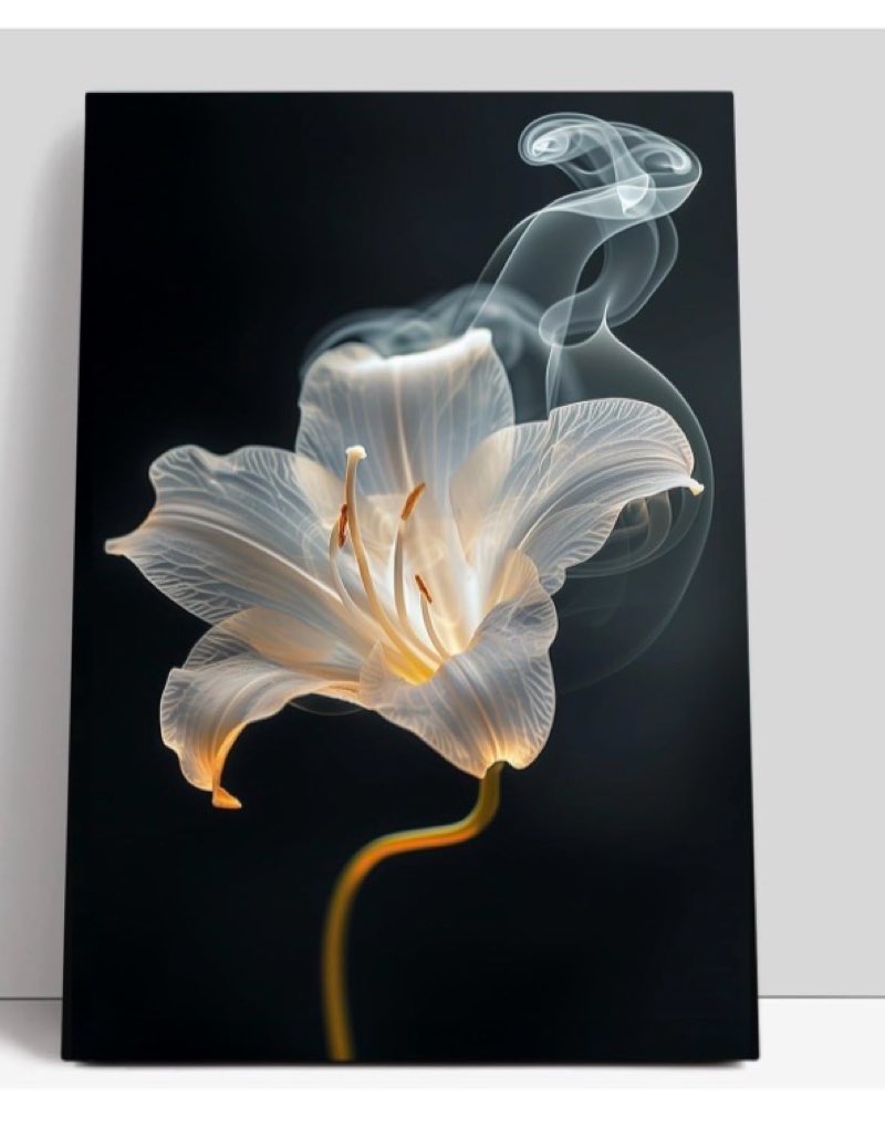 SNAZZIFYLO Lily Painting Wall Art Prints on Canvas, Aluminum Alloy Framed, with Durable Sturdy Backb