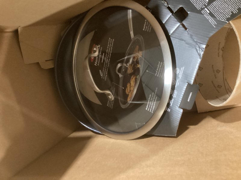 Condition photo showing Good Condition for OXO Enhanced, 12" Frying Pan Skillet with Lid, Healthy Ceramic Nonstick, PFAS-Free, Stainless Steel Handle, Dishwasher Safe, Oven Safe, Black 12" Frying Pan Skillet with Lid Black