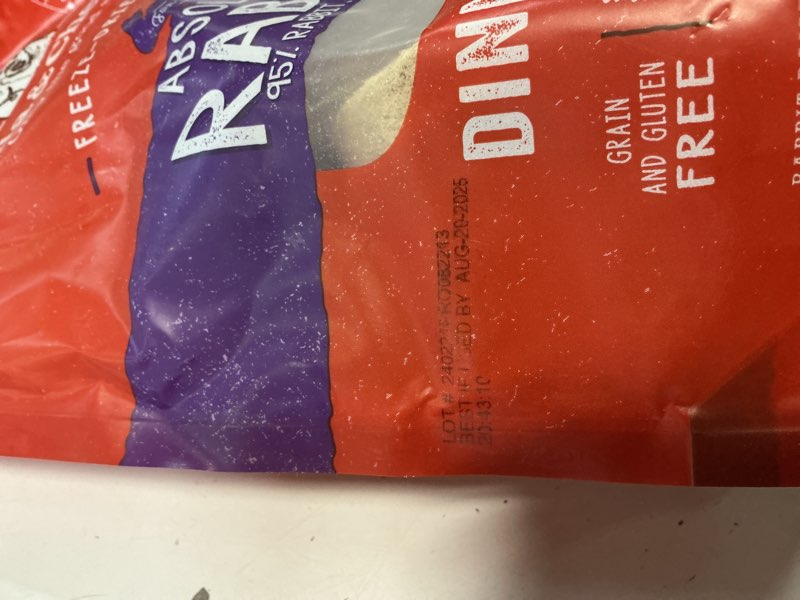 Condition photo showing New/Like New for Stella & Chewy's Freeze-Dried Raw Dinner Patties - Absolutely Rabbit Recipe - High Protein Grain-Free Puppy & Dog Food - Perfect For Picky Eaters - 14 oz Absolutely Rabbit 14 Ounce (Pack of 1)