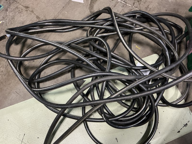 Condition photo showing As Is for neverkink teknor apex 5/8-in x 100-ft heavy -duty kink free vinyl gray coiled hose