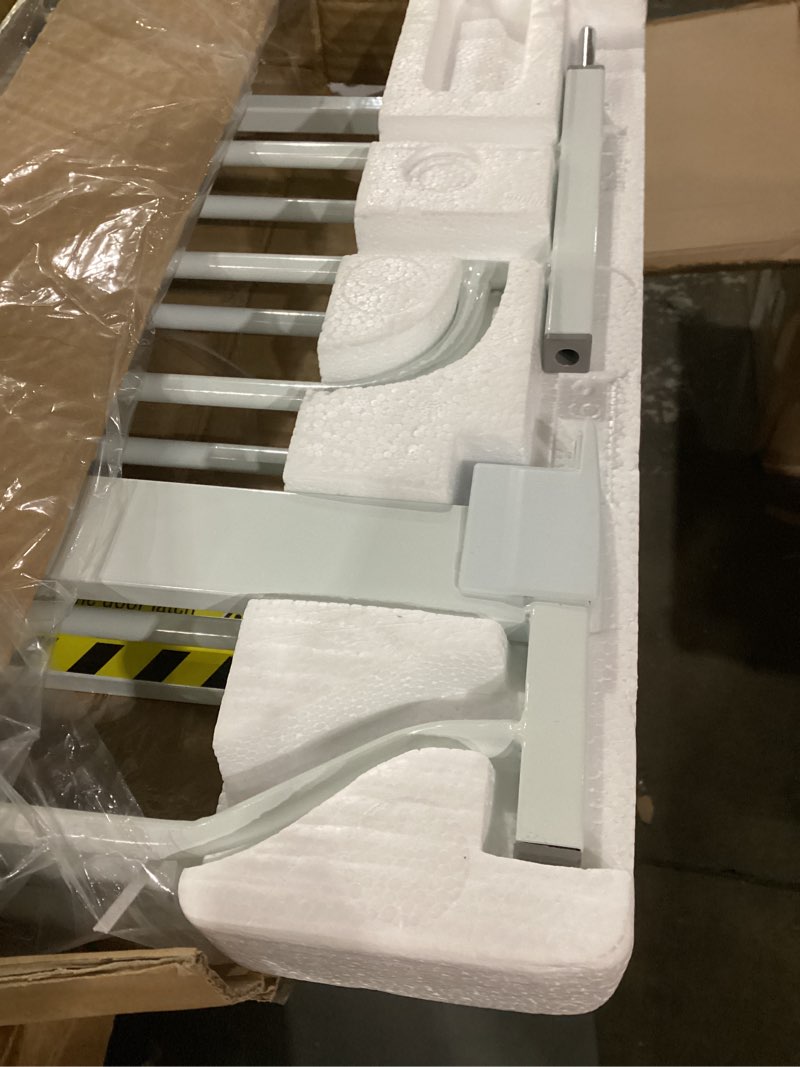 Condition photo showing Good Condition for regalo safety 29-38.5" baby gate for doorways & bottom of stairs, pressure mounted baby gate with door for babies, toddlers & pets, tested & safe for 30 years, american designed, american owned, white white 29-38.5"w x 30"h