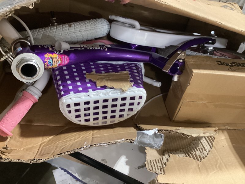 Condition photo showing Good Condition for joystar angel girls bike for toddlers and kids ages 2-13 years old, 12 14 16 18 20 inch kids bike with training wheels & basket, 20 24 inch girls bicycle with handbrake & kickstand purple 12 inch with training wheels