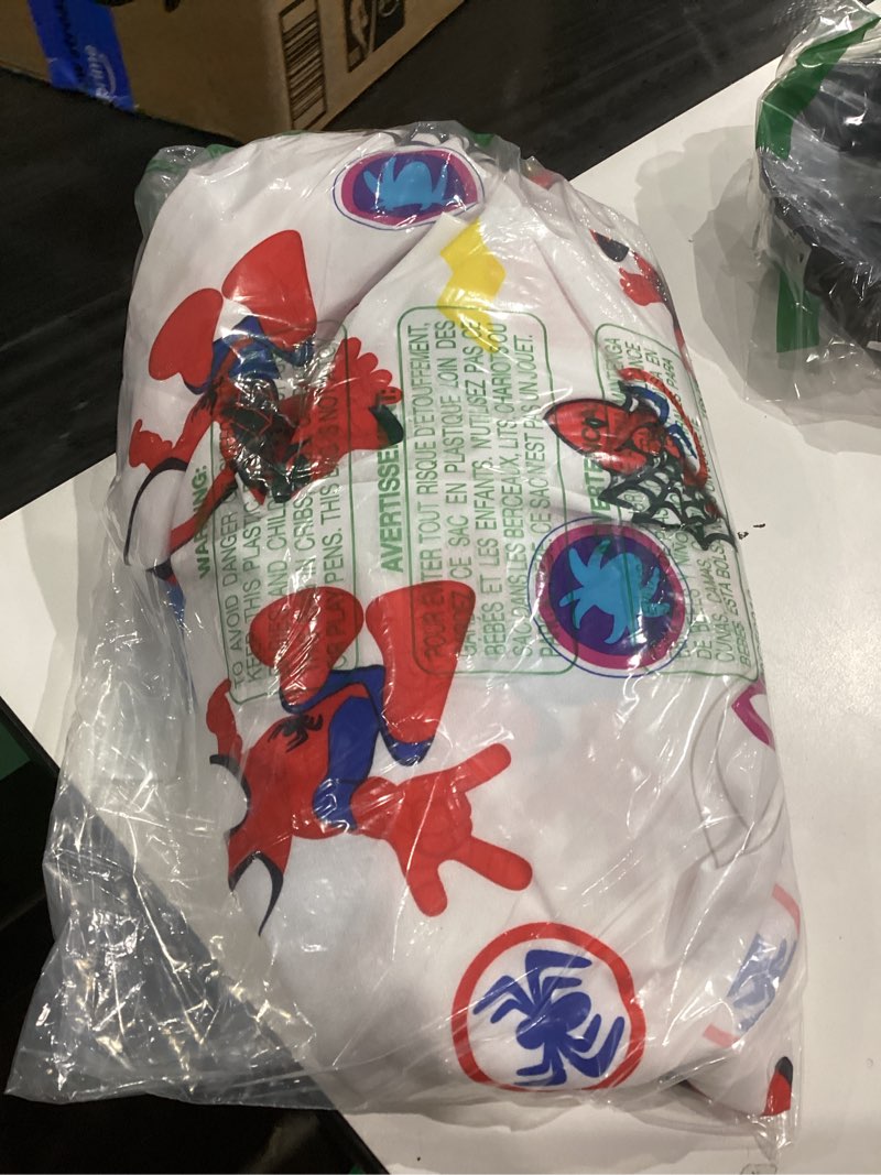 Condition photo showing Good Condition for Jay Franco Kids Sheet Set with Fitted, Flat Sheets & Pillow Cover - Ultra-Soft Bedding with Pillowcase for Room Decor, White - Spidey & Friends, 3 Piece Toddler White - Spidey & Friends 3 Piece Toddler