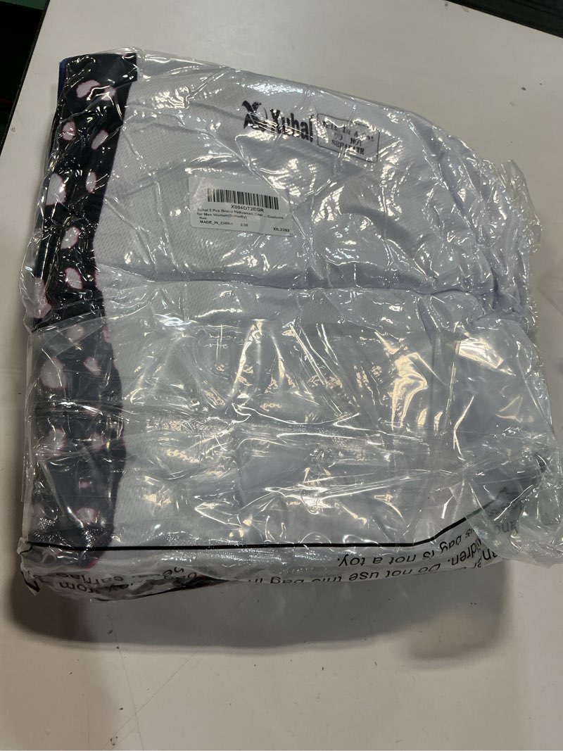 Condition photo showing New/Like New for Xuhal 5 Pcs Group Halloween Costumes Ghost Pumpkin Butterfly Crayon Hippie Mexican Poncho Costume for Men Women Party Cosplay