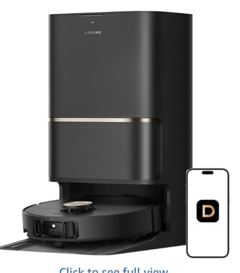 dreame l50 ultra robot vacuum and mop black with auto-empty and mop self-cleaning, precise obstacle avoidance, 19,500pa suction, hyperstream detangling duobrush