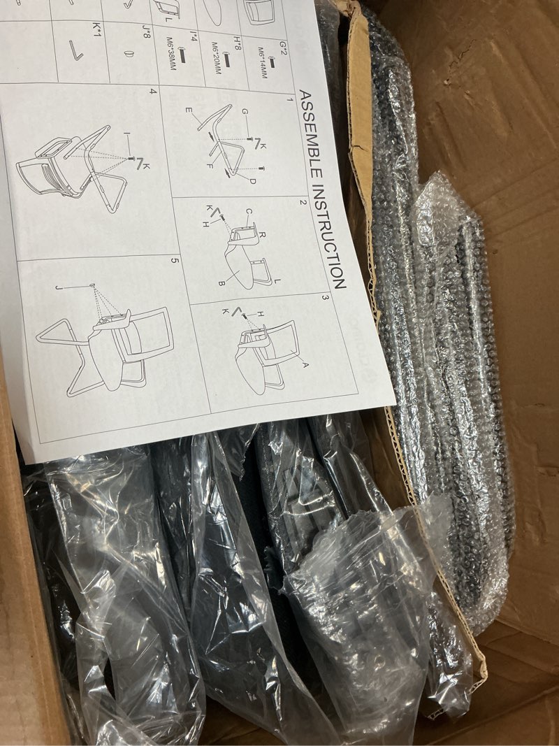 Condition photo showing New/Like New for clatina office guest chair with lumbar support and mid back mesh space air grid series for reception conference room