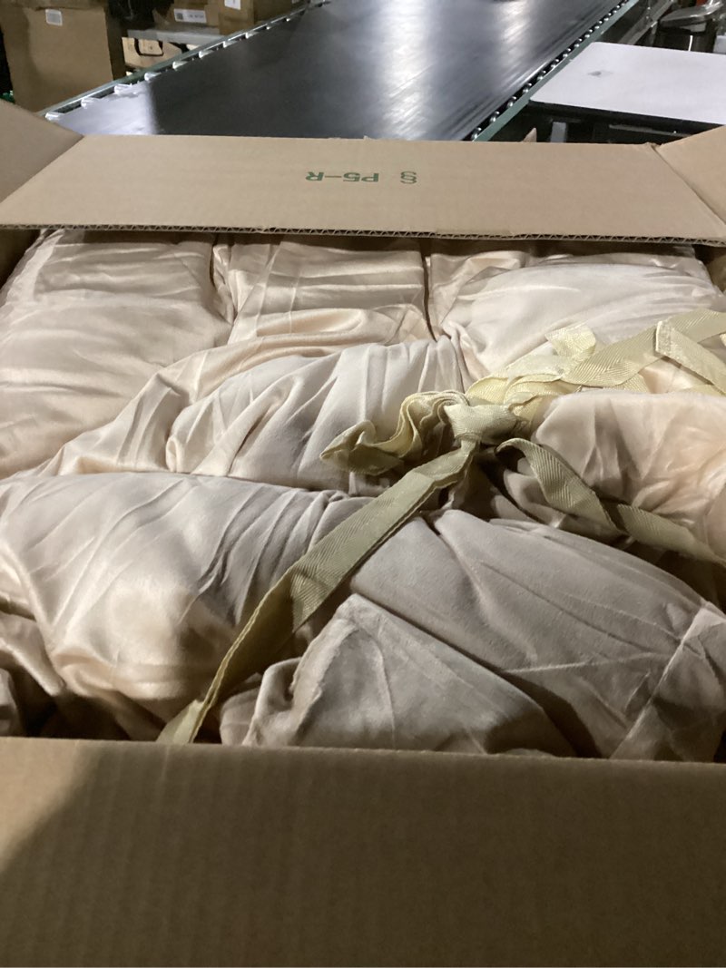 Condition photo showing As Is for HOMBYS Floor Lounger Pillow Foldable and Tufted Design Long Floor Cushion for Yoga, Reading, Sleeping, Meditation, Elastic Band for Roll Up and Easy Storage, Machine Washable (Beige, 74"x27") Beige 74"x27"