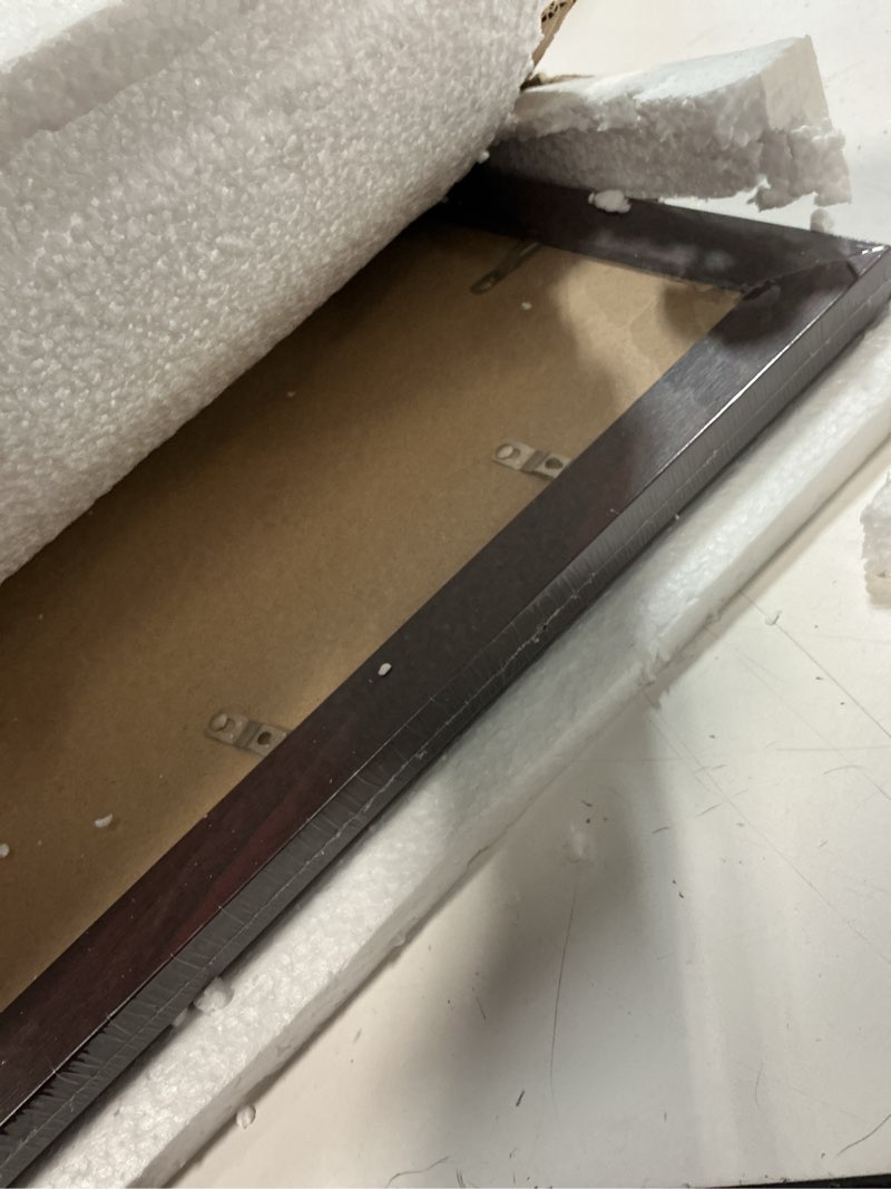 Condition photo showing New/Like New for 16x20 diploma frames 14x17 with black mat, fits degree certificate document, 20 x 16 cherry red frame with tempered glass panel for wall mounting black mat-1 16x20 or 14x17 with mat