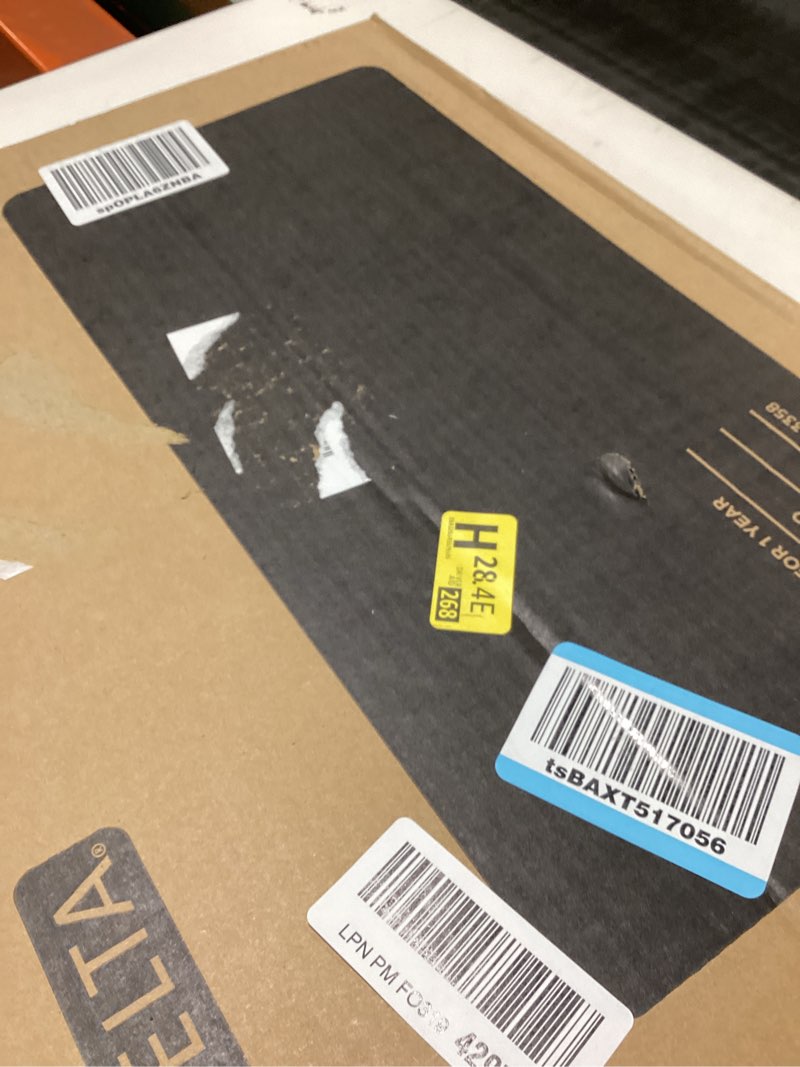 Condition photo showing New/Like New for Delta Faucet 810903-WH Morgan Elongated Standard Close Toilet Seat with Non-slip Seat Bumpers, White Transitional Standard Close