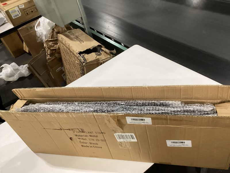 Condition photo showing Good Condition for 3 Tier Plant Stand Metal Plant Shelf Indoor Outdoor Heavy Duty Tall Flower Shelf Large Planter Holder for Living Room Garden Balcony Patio, Black