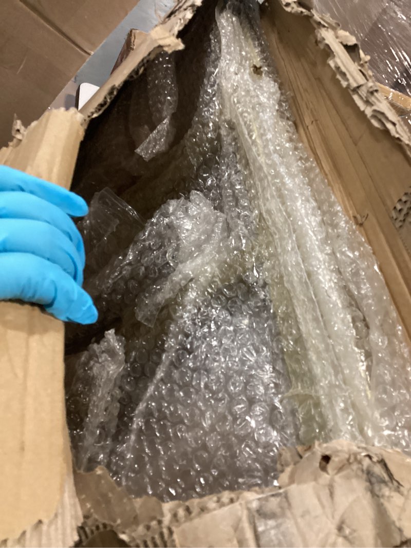 Condition photo showing Good Condition for MyGift 4ft Tall Brass Tone Stainless Steel Freestanding Garment Rack, Heavy Duty Double Rod Clothes Closet Stand, Coat Dress Clothing Storage Display Shelf