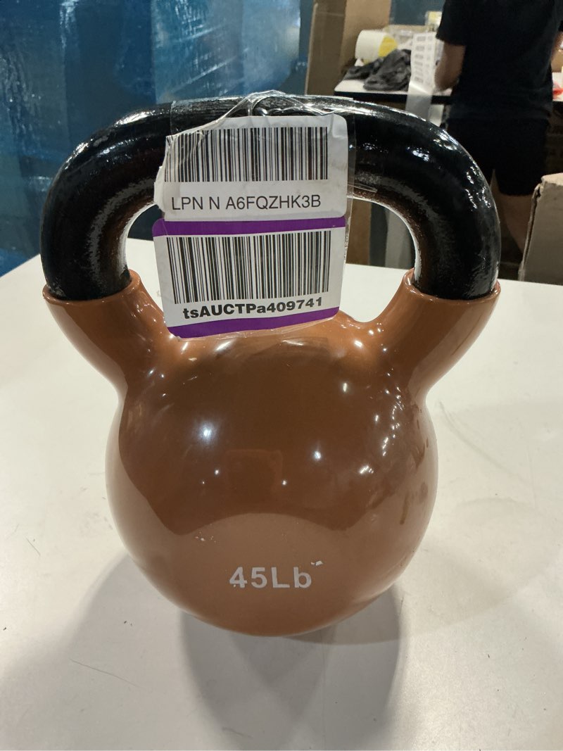 Condition photo showing Good Condition for jfit kettlebell weights vinyl coated iron 45lb (bronze)