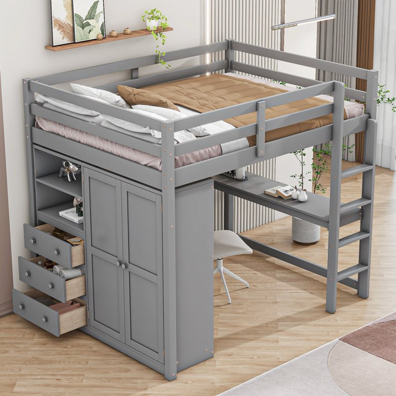 ( incomplete 1 of 2 only). WF313566AAE  Full Loft Bed With Storage