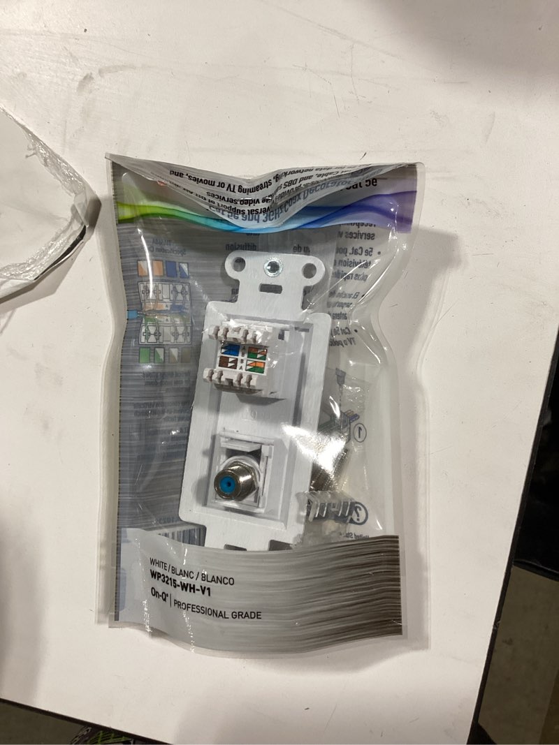 Condition photo showing Good Condition for legrand plastic cat5e ethernet wall jack