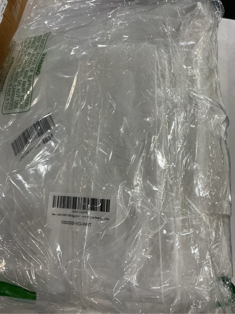 Condition photo showing Good Condition for 100% egyptian cotton sheets king size - 1000 thread count silky sateen king size sheets set, naturally cooling & breathable, ultra-soft hotel luxury sheets with 15" snug fit deep pockets - white 01: white king