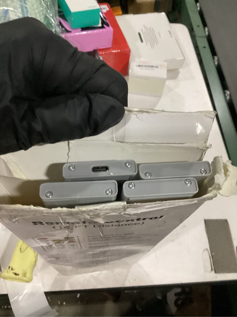 Condition photo showing New/Like New for 16inch under cabinet lights, led motion sensor light indoor, 4000mah rechargeable closet light with remote, 3 color temps, magnetic, wireless under counter lights for kitchen, stairs, pantry, 4 pack white-15.9 inch 4 pack