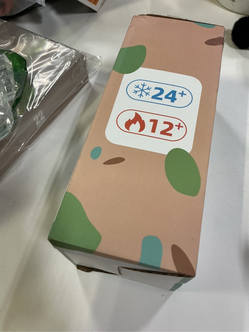 Condition photo showing New/Like New for 16oz Water Bottles with Straw and Stickers, Stainless Steel Vacuum Double Wall Insulated cup, Kids Water Bottle for School, Gifts for Girls(Purple and Blue) Purple and Blue 16 Ounces