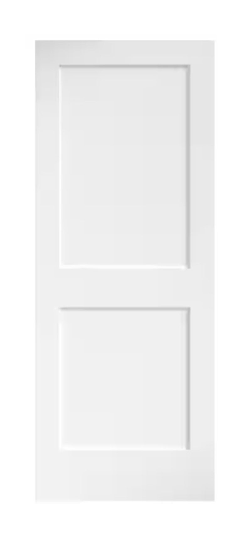30 in. x 80 in. x 1-3/8 in. shaker white primed 2-panel solid core wood interior slab door