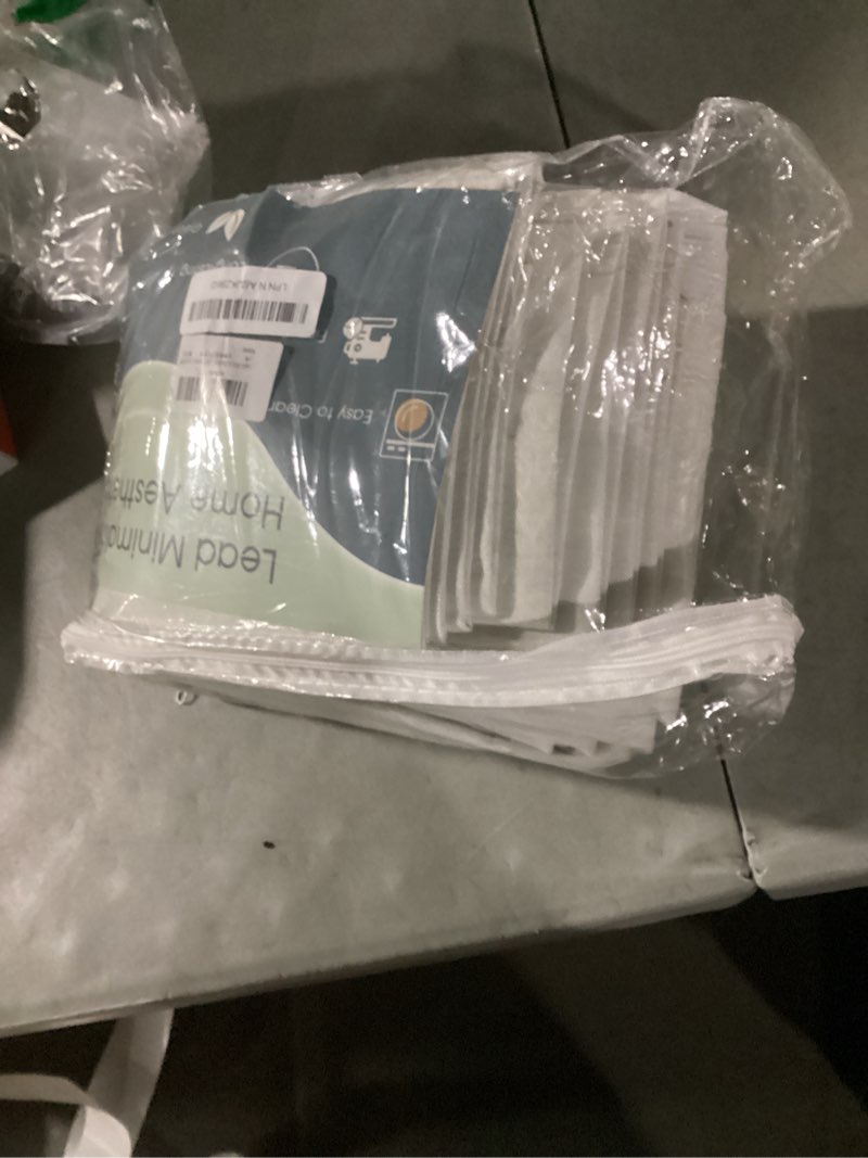 Condition photo showing Good Condition for Ivory Linen Blackout Curtains 96 Length 2 Panels Set for Living Room Bedroom, 100% Black Out Thermal Insulated Linen Drapes, Room Darkening Grommet Curtains 96 Inches Long Ivory 52"W x 96"L (Pack of 2)