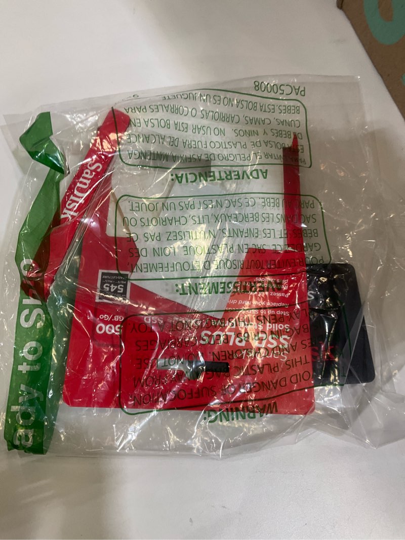 Condition photo showing As Is for SANDISK SSD Plus 500GB Internal Solid State Drive - SATA III 6 Gb/s, 2.5"/7mm, Read/Write Speeds of 