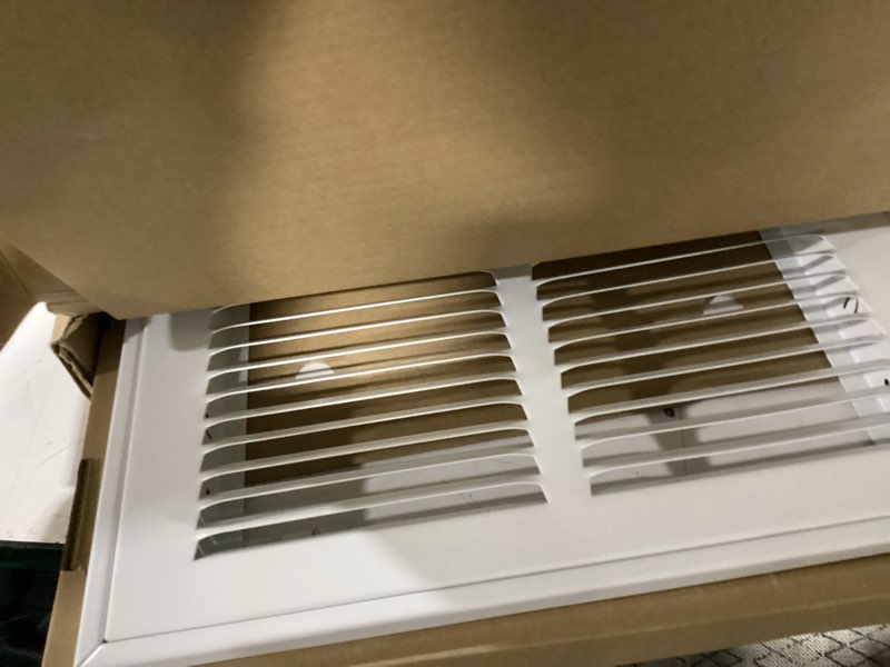 Condition photo showing Good Condition for Hoovate 14 x 14 Inch (Duct Opening) Return Air Filter Grille for 1 Inch Filters, HVAC Vent Cover for Wall & Ceiling, Powder-Coated Steel with Removable Door 14"W x 14"H (Duct Opening)