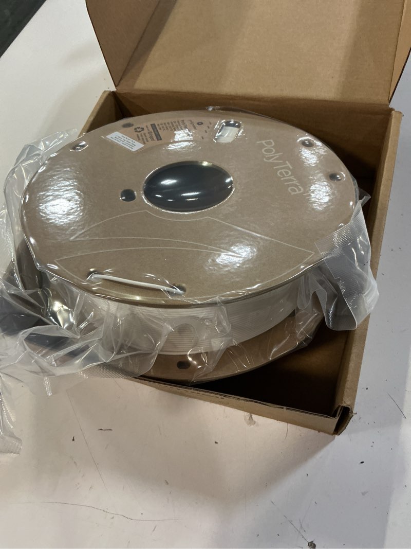Condition photo showing New/Like New for polymaker matte pla filament cotton white 1.75mm 1kg 3d printing filament, polyterra 3d printer pla filament 115 - 1.75mm matte cotton white (hex code: #f4efeb) matte pla 1kg