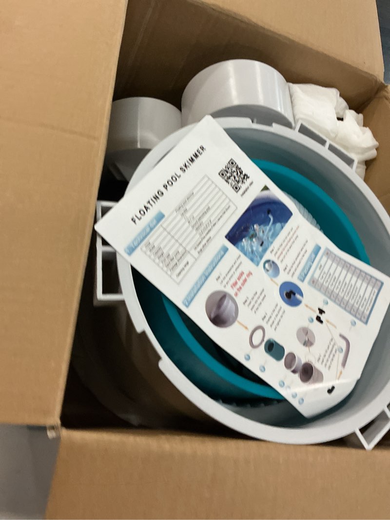 Condition photo showing Good Condition for above ground pool skimmer,no installation required, no adjustable bracket required,comes with 10 filter socks, special note: the pool pump flow rate must not exceed 1100 gph(turquoise) 21inch turquoise