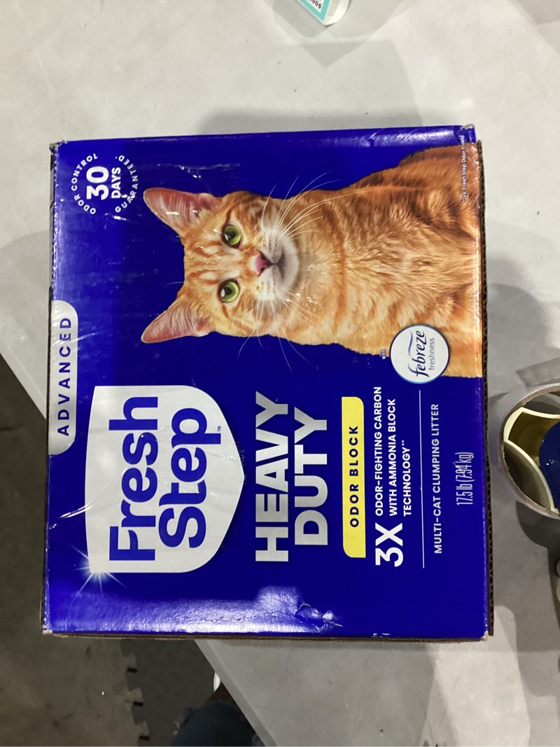 Condition photo showing New/Like New for Fresh Step Heavy Duty Odor Block Advanced Multi Cat Clumping Litter with Febreze, 17.5 lb (Package May Vary) 17.5 lb (Pack of 1)