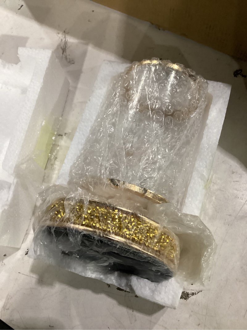 Condition photo showing Good Condition for candle holder, pillar candle holders, crystal candlesticks holder for wedding, parties, events, chirstmas,home decor, table centerpieces ch028d (s) gold ( s )