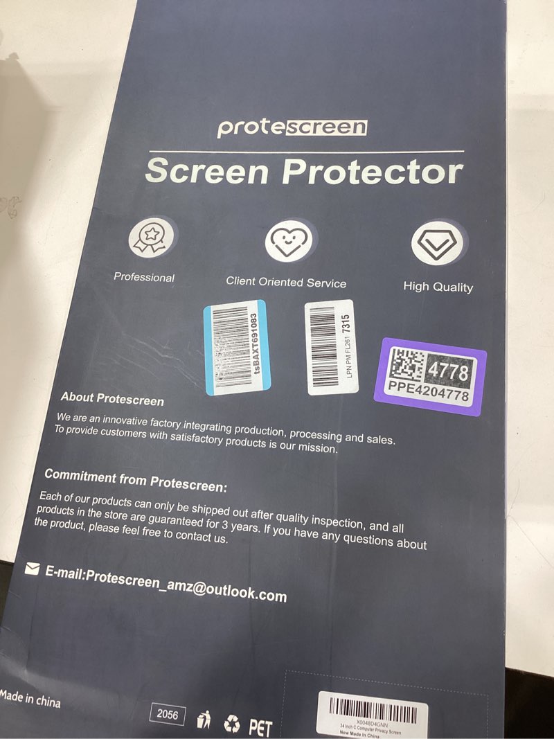 Condition photo showing Good Condition for [2024 new] 34 inch computer privacy screen filter for 21:9 widescreen monitor, removable eye protection anti glare blue light filter privacy shield, anti spy screen protector film 34 in 34" (21:9)-1 pack