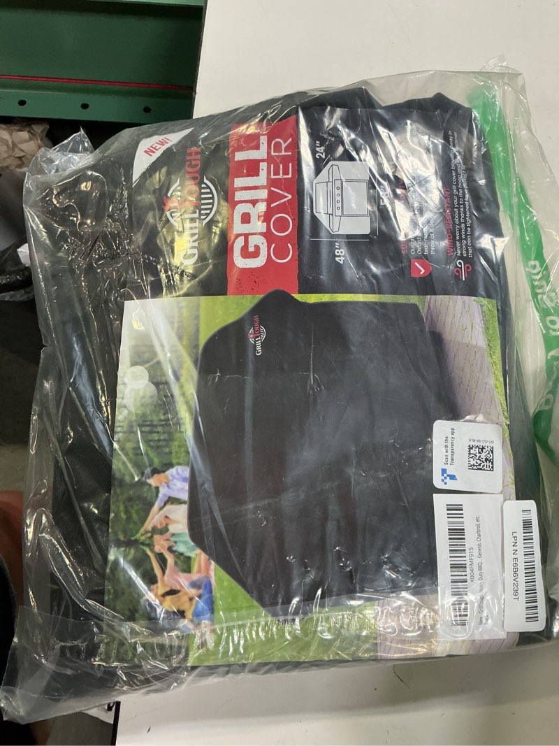 Condition photo showing Good Condition for grilltough heavy duty bbq grill cover for outdoor grill, 58 inch – waterproof, weather resistant, uv & fade resistant with adjustable straps – gas grill cover for weber, genesis, charbroil, etc. black black 58''l x 24''w x 48''h