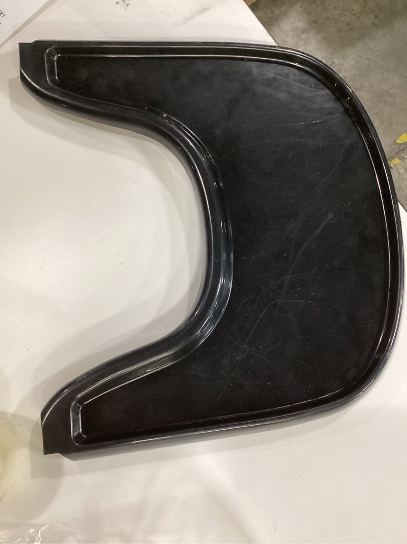 Condition photo showing As Is for Baby High Chair Tray Compatible with Stokke Tripp Trapp Chair with Smooth Surface and Strong Suction Power - Made with Food-Safe Plastic (BPA BPS BPF Lead and Phthalate Free) - Black