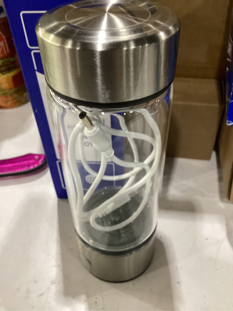 Condition photo showing Good Condition for aqua vital hydrogen water bottle 2026 generator 16 oz spe pem ionized h2 | usb-c rechargeable glass hydration flask with auto shut-off, portable sports & travel hydrogenated water machine, 470 ml