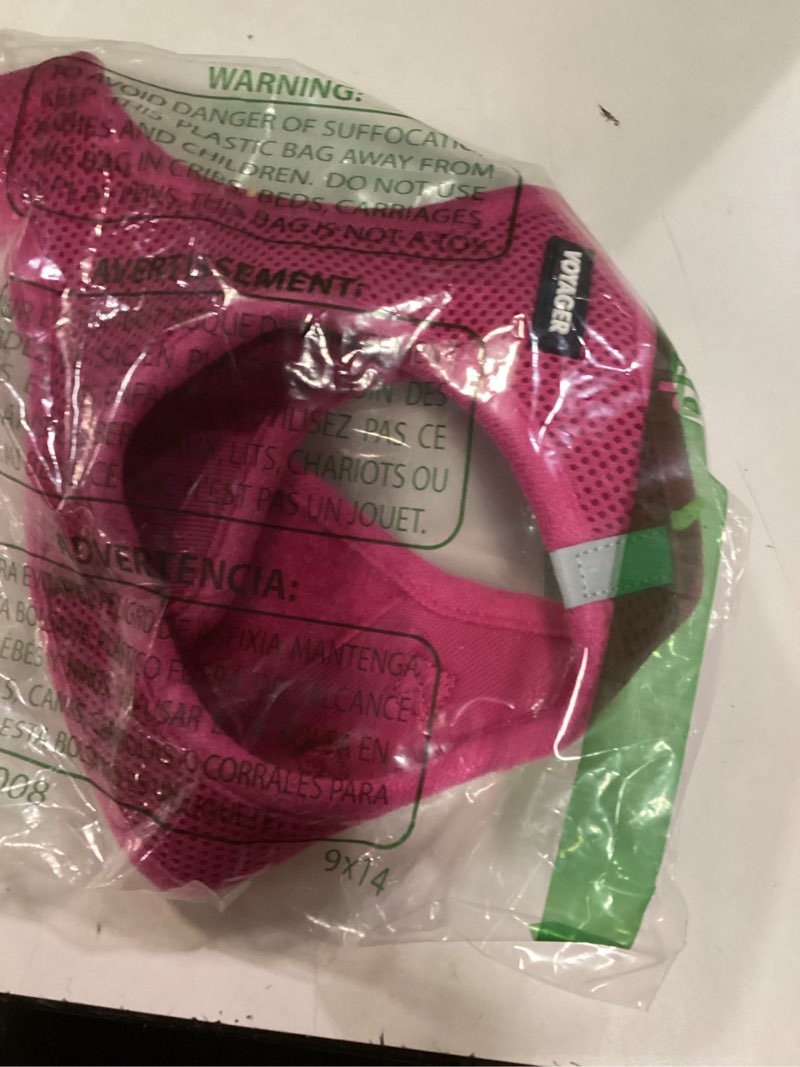 Condition photo showing As Is for Best Pet Supplies Voyager Step-in Air Harness - All Weather Mesh, Reflective, No Pull Harness for Dogs, Cats - Secure with Hook & Loop Fastener, Buckle, Double D-Rings - Fuchsia, S Harness (Fuchsia) S
