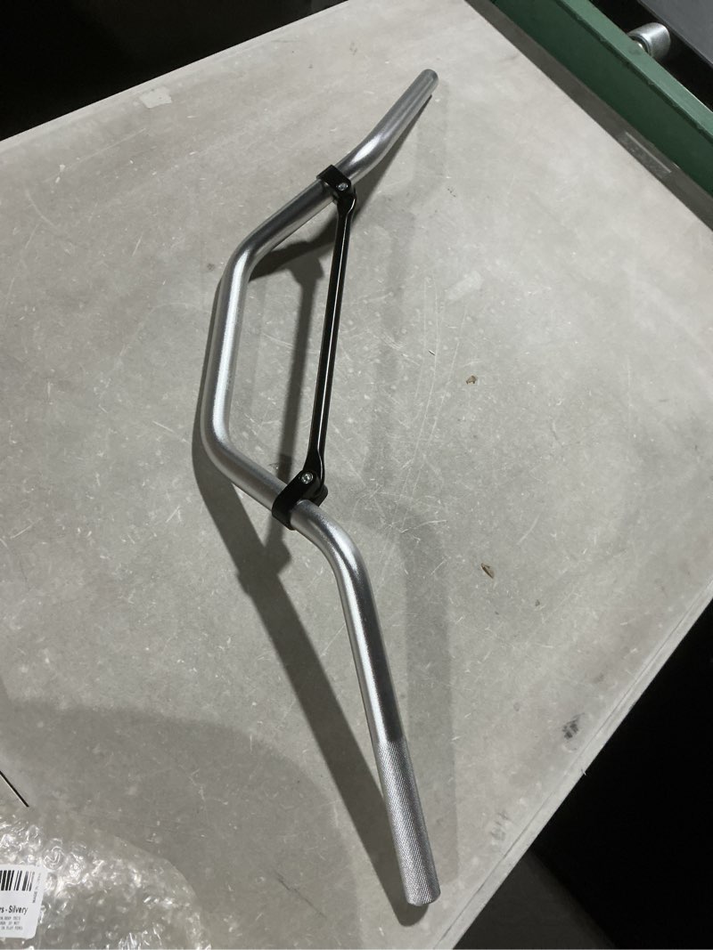 Condition photo showing Good Condition for pro bat handlebars 7/8 inch for motorcycle universal dirt bike handle bar mid-rise mini bike pit bike handlebar for motocross atv quad, silver