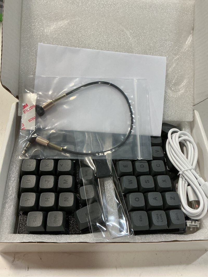 Condition photo showing New/Like New for yivu corne v4 wired split mechanical keyboard, 40% 3x6 ortholinear layout, ergonomic support, qmk/vial programmable, hot-swappable rgb gaming keyboard, pre-lubricated linear switches