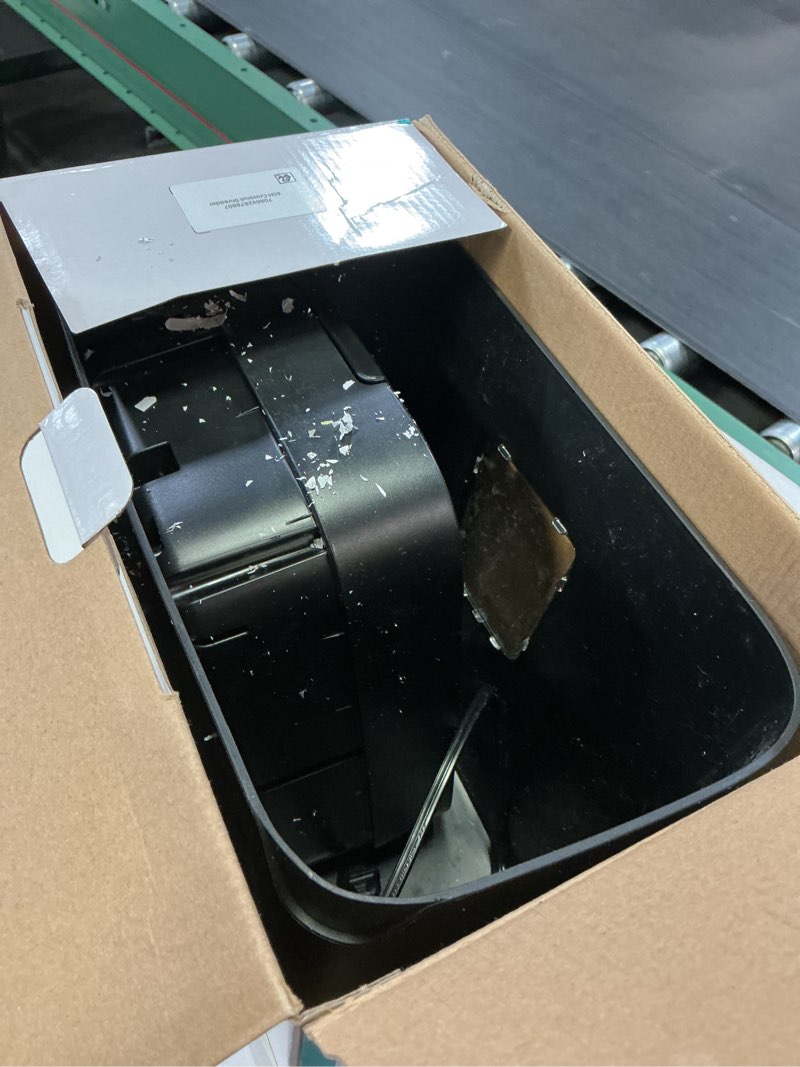 Condition photo showing As Is for pen+gear 6-sheet cross-cut paper/credit card shredder with 3.7 gallon bin, black, home & office use