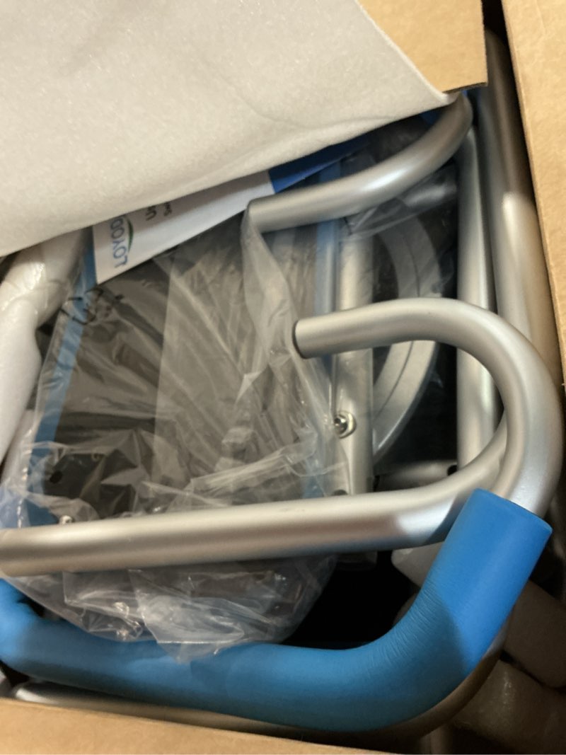 Condition photo showing Good Condition for fsa/hsa eligible swivel shower chair with arms and back, padded shower bench with pivoting arms, height adjustable shower chair for elderly and disabled, 400 lbs regular-blue(swivel)