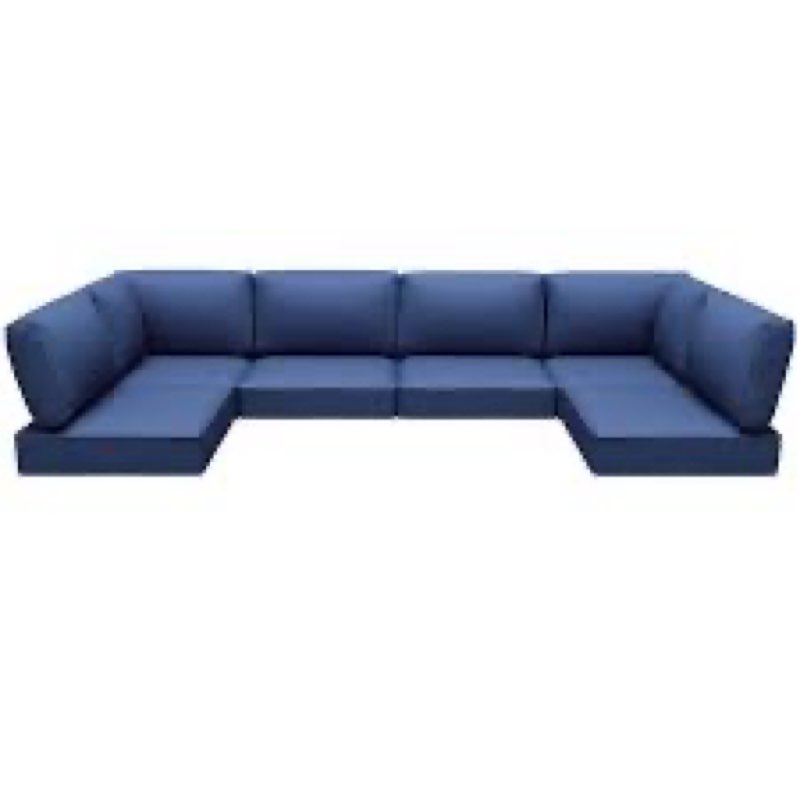(incomplete)Outdoor Cushions Set Of 14 For 7 Pieces Sectional Rattan Conversation Sets,Outdoor Furniture Replacement Cushions For Patio Furniture,4-INCH Replacement Sofa Cushions